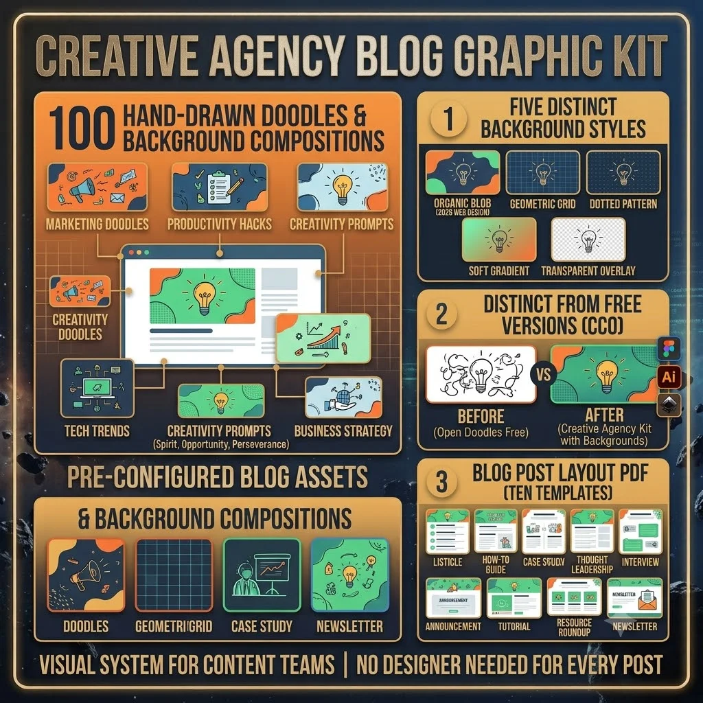 Creative Agency Blog Graphic Kit — Design Assets