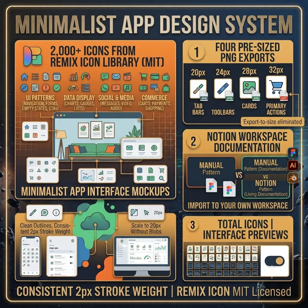 Minimalist App Design System — Design Assets