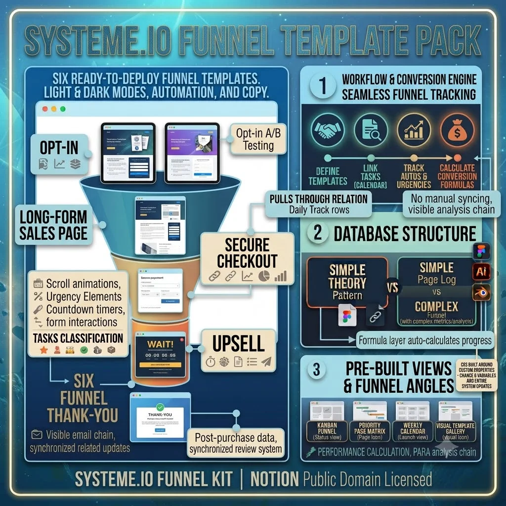 Systeme.io Funnel Template Pack — Design Assets